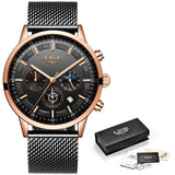 LIGE New Mens Watches Male Fashion