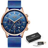 LIGE New Mens Watches Male Fashion
